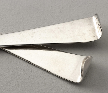 Pair of George III Irish Silver Hook-End Basting Spoons